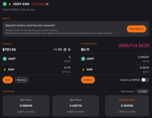 Day 8 Kaia Epoch 2 実践記 ：完全に範囲外へ。下落が続けばCapybara移行も視野に